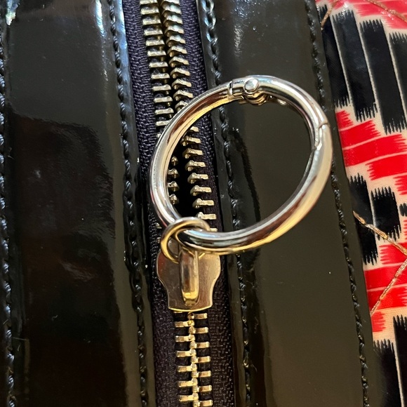 Tory Burch  Travel Bag Large Red and Black Geometric - Picture 4 of 16